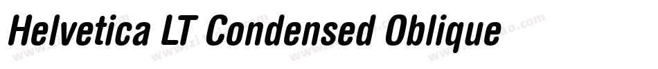 Helvetica LT Condensed Oblique字体转换